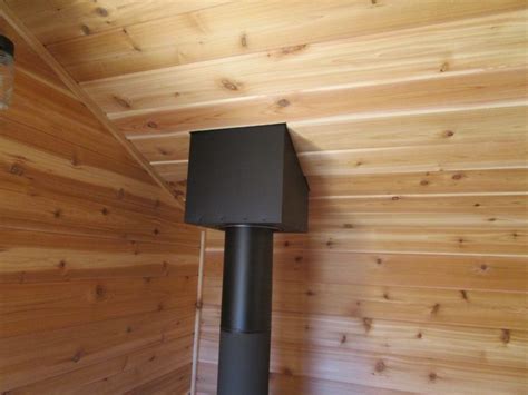wood stove cathedral ceiling support box